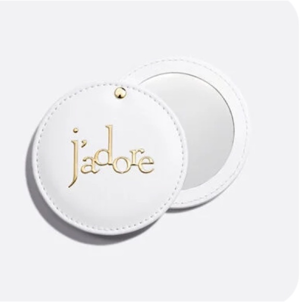 Dior White J'adore Round Compact Mirror NIB